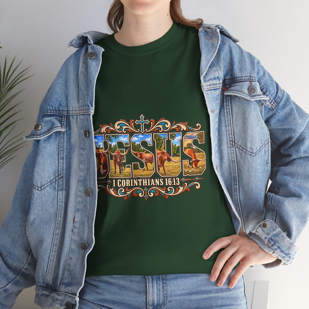 Jesus Longhorn - Shirt