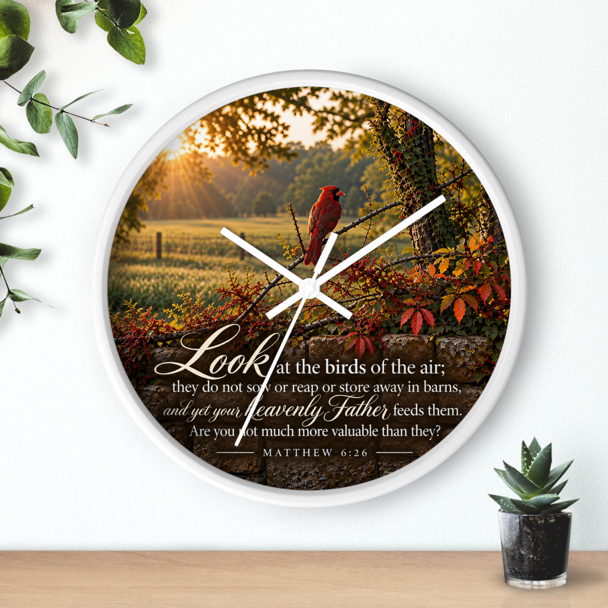 Fed by the Father Cardinal - Clock
