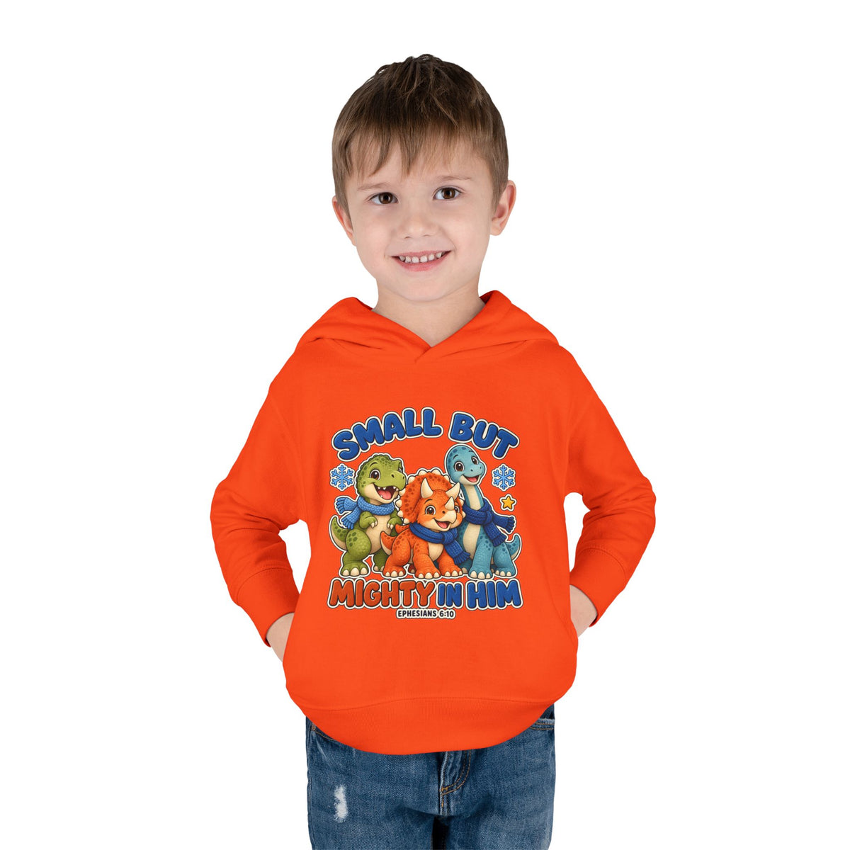Toddler Hoodie - "Small But Mighty" Dino Pullover