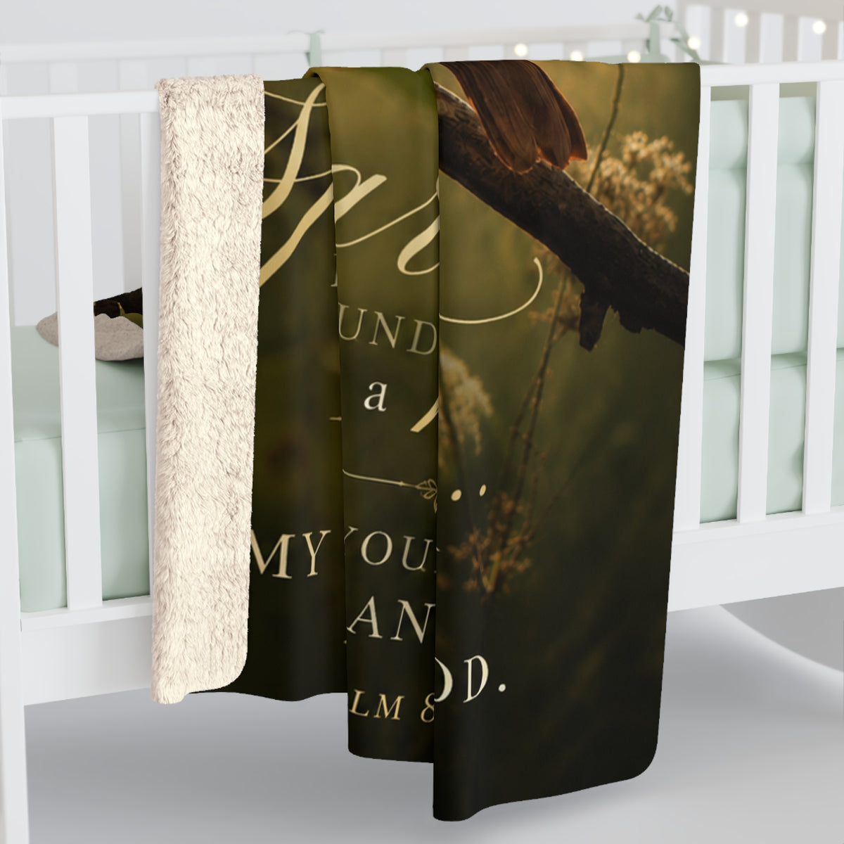 Christian Sparrow Sherpa Blanket — Psalm 84:3 Inspirational Fleece Throw