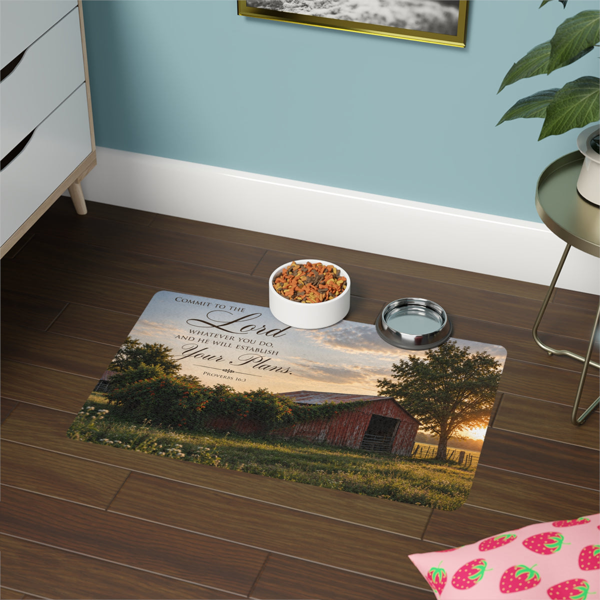Established in Him - Pet Feeding Mat