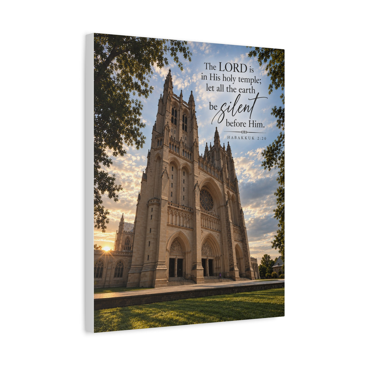 Be Still Before Him Cathedral - Canvas