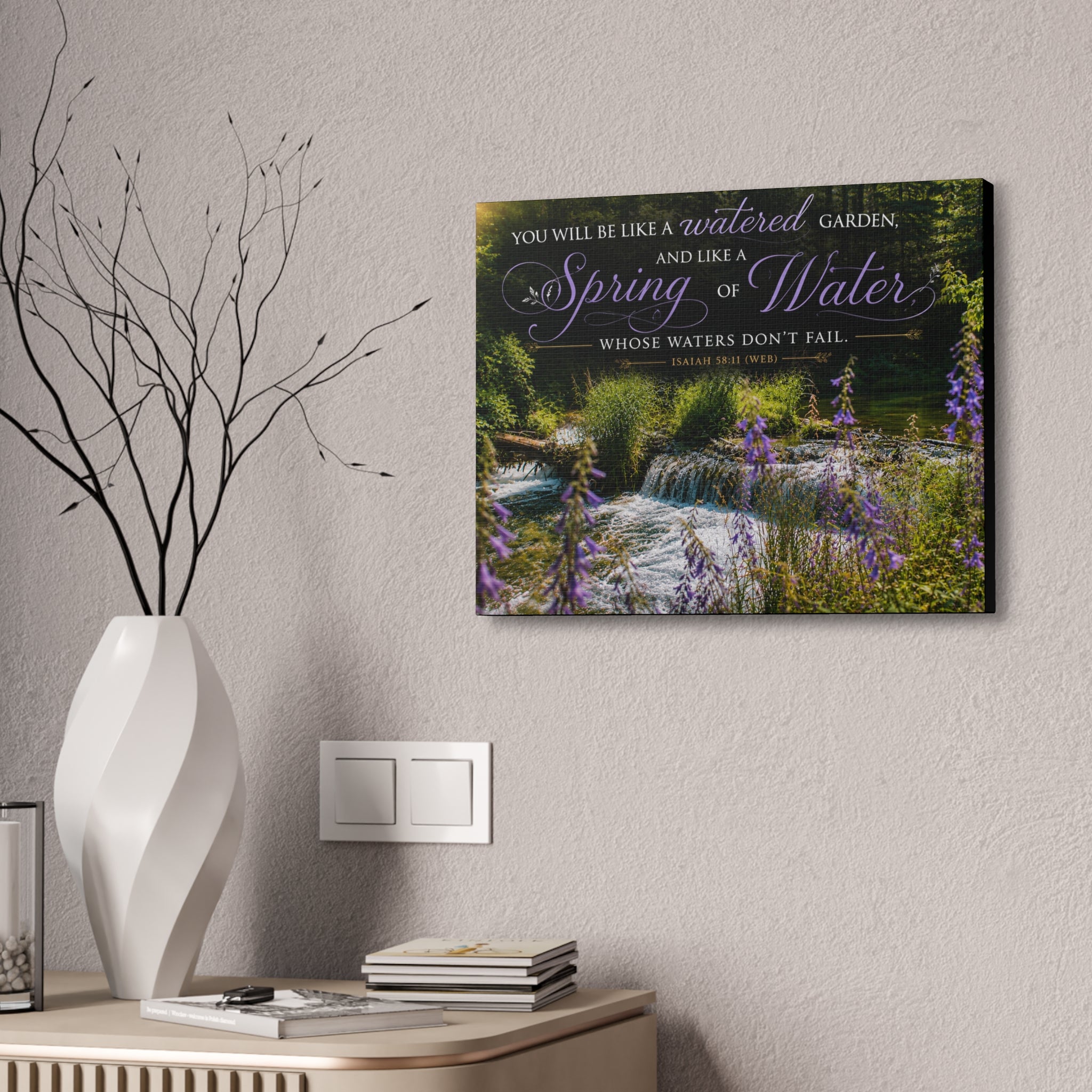 Purple waterfall | Canvas