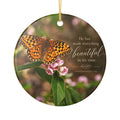 Butterfly 'He Has Made Everything Beautiful' Ceramic Ornament