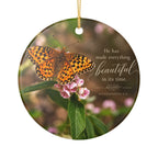 Butterfly 'He Has Made Everything Beautiful' Ceramic Ornament
