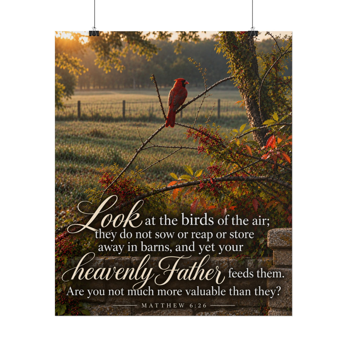 Fed by the Father Cardinal - Poster