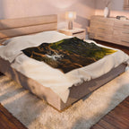 Inspirational Scripture Velveteen Plush Blanket — "Come to Me... I Will Give You Rest" (Matthew 11:28)