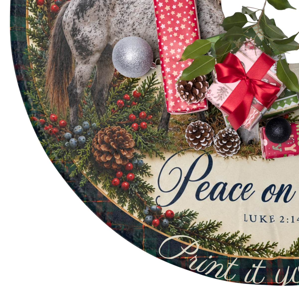 Peace on Earth - Christmas Tree Skirt