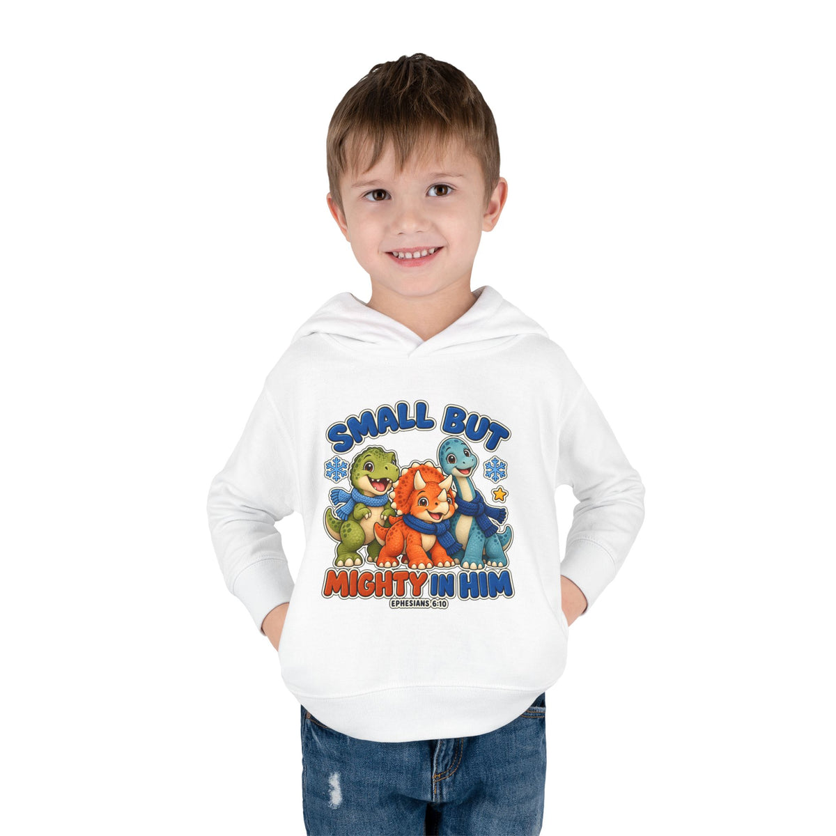 Toddler Hoodie - "Small But Mighty" Dino Pullover