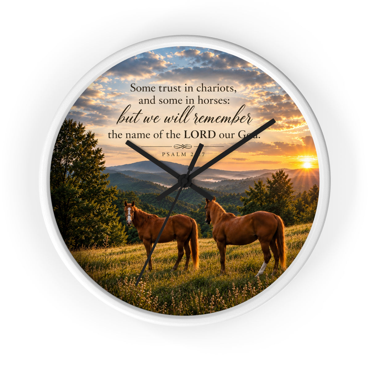 Remember the Name Horses - Wall Clock