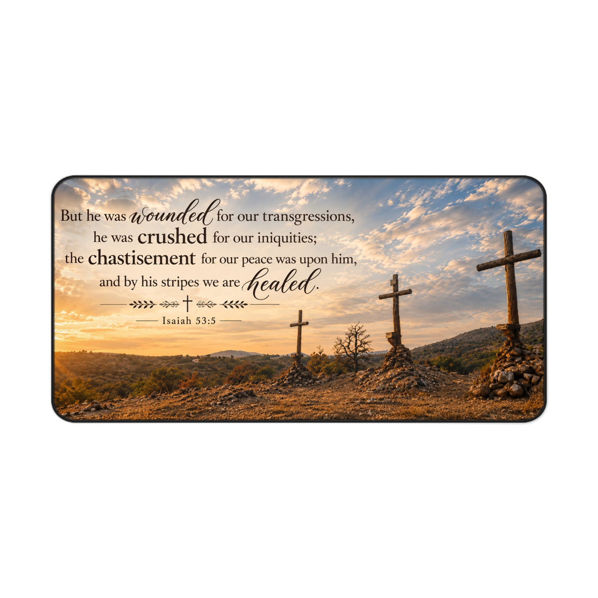 By His Stripes - Desk Pad