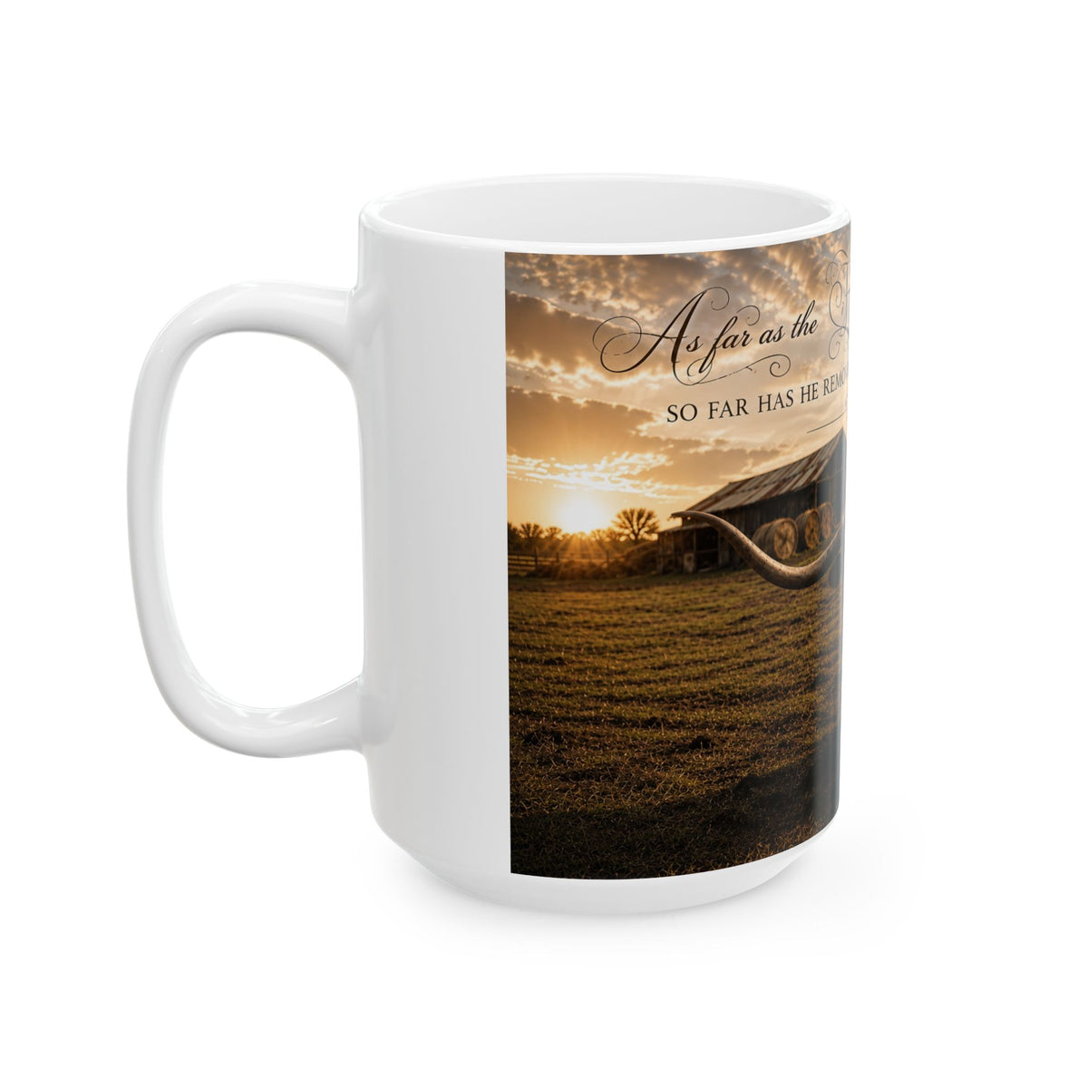 As Far as the East Longhorn - Mug