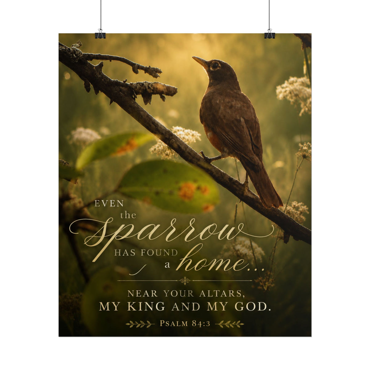 Near Your Altars Bird - Poster