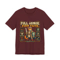 Full Armor, Firm Faith Tee — Christian Knight Cat Graphic T-Shirt