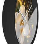 Magnolia Wall Clock — "The joy of the Lord is your strength" (Nehemiah 8:10)