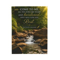 Inspirational Scripture Velveteen Plush Blanket — "Come to Me... I Will Give You Rest" (Matthew 11:28)