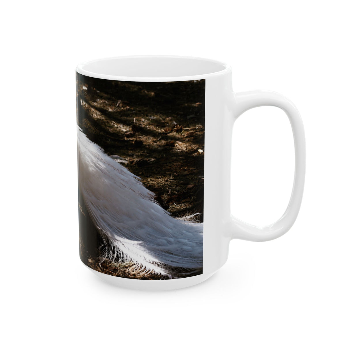 The Beauty of Holiness White Peacock - Mug