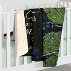 Sherpa Blanket – "Weeping may endure for a night, but joy cometh in the morning" (Psalm 30:5) Inspirational Floral Throw