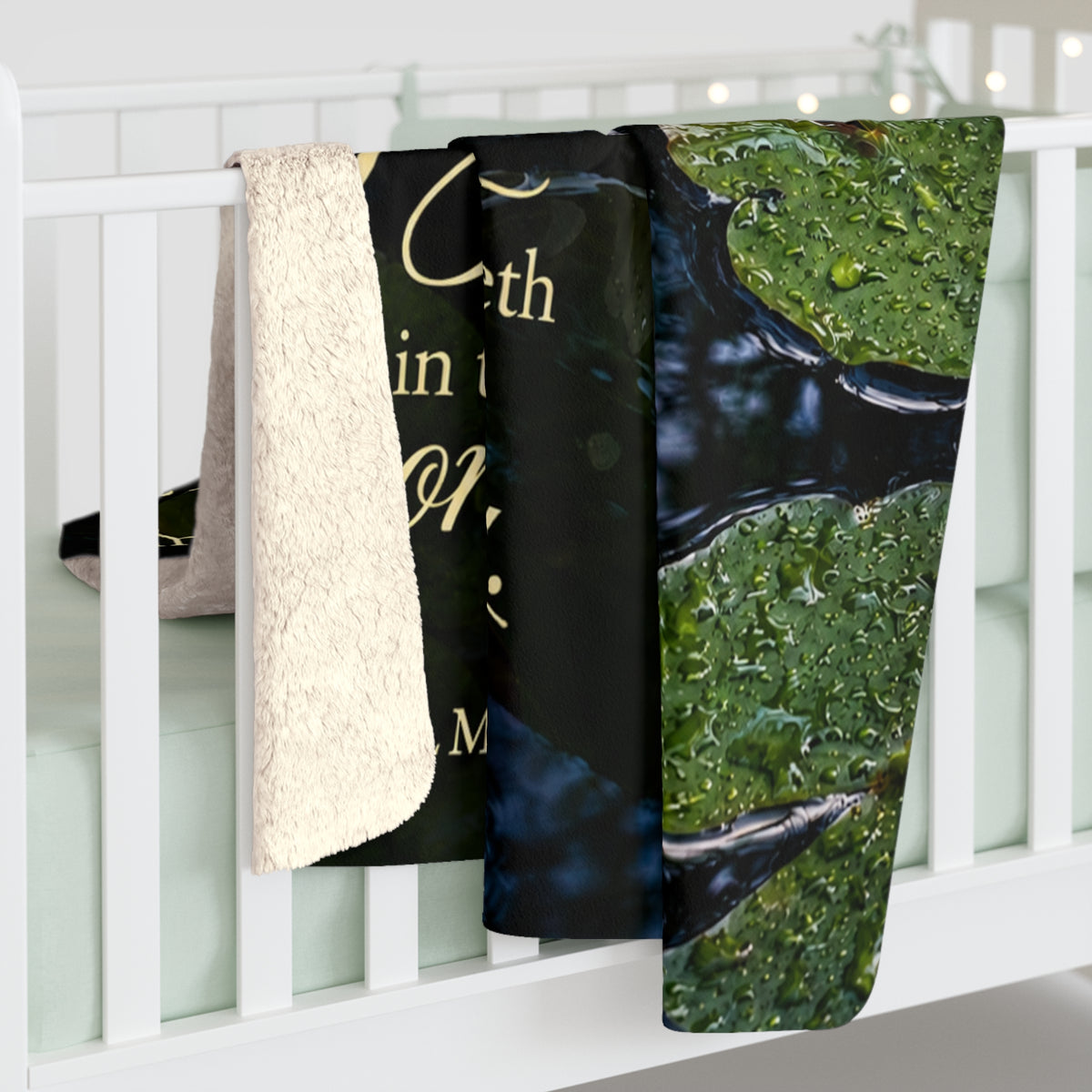 Sherpa Blanket – "Weeping may endure for a night, but joy cometh in the morning" (Psalm 30:5) Inspirational Floral Throw