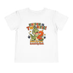 Personalized Toddler Tee - "Kaison is Two-rific!" Dinosaur 2nd Birthday Shirt