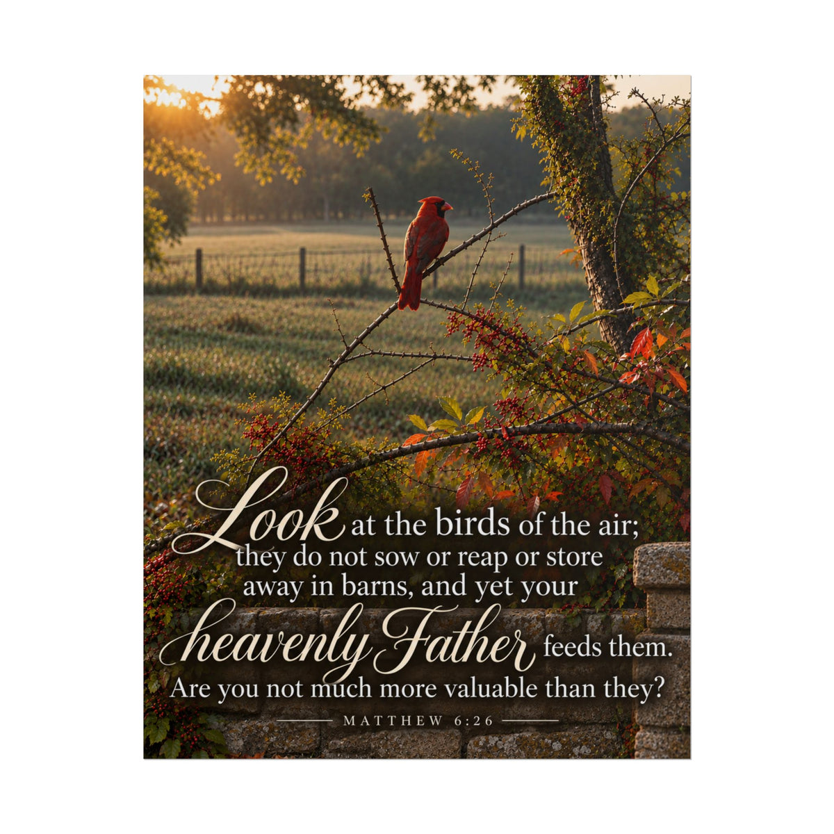 Fed by the Father Cardinal - Poster