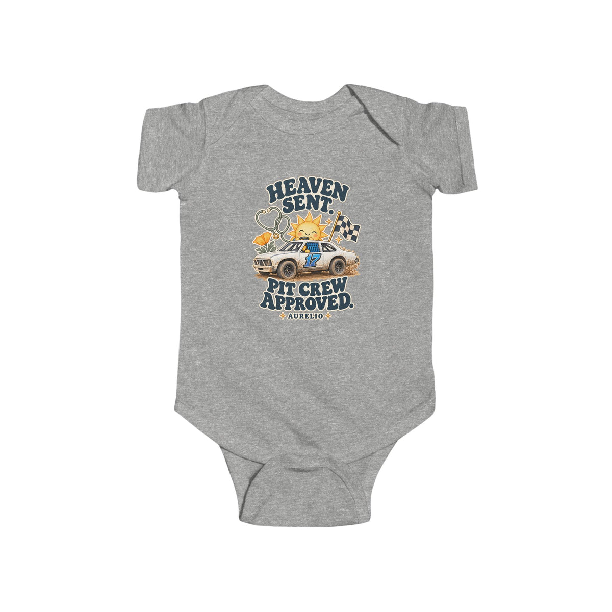 Heaven Sent Baby Bodysuit — Pit Crew Approved Infant Onesie