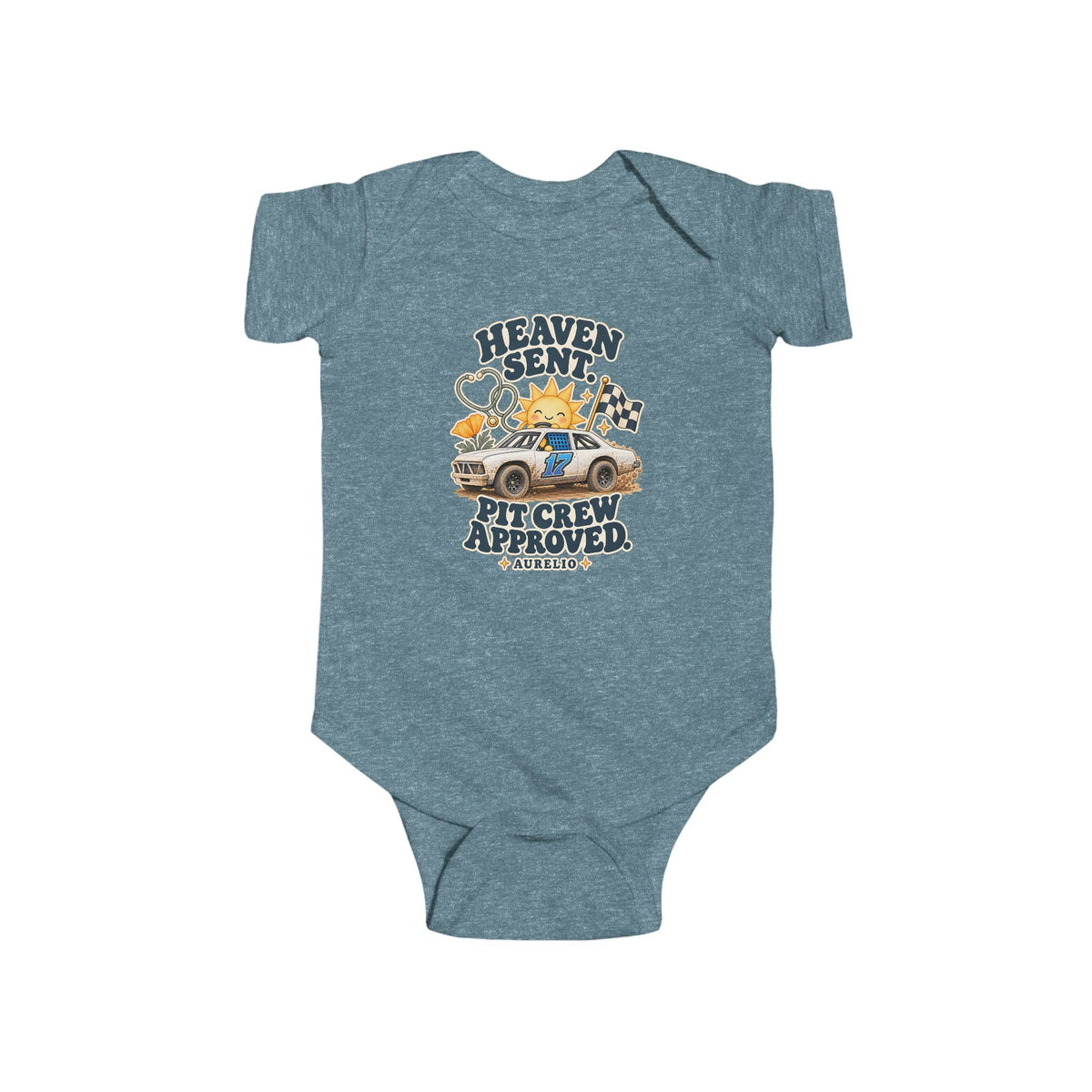 Heaven Sent Baby Bodysuit — Pit Crew Approved Infant Onesie