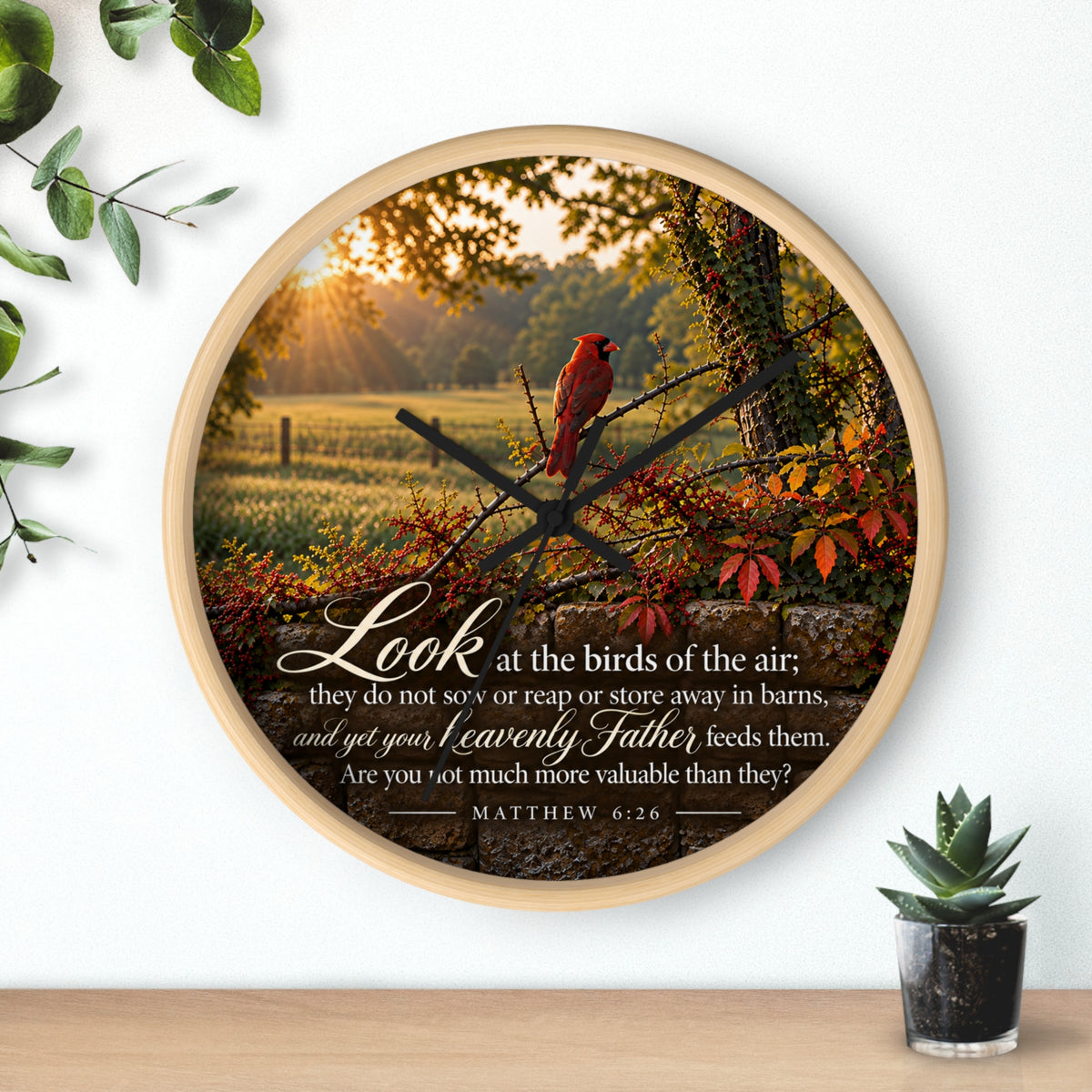 Fed by the Father Cardinal - Clock