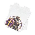 Christian Armor T-Shirt — "More Than Conquerors" Biblical Verse Tee