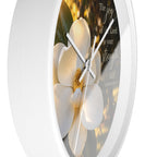 Magnolia Wall Clock — "The joy of the Lord is your strength" (Nehemiah 8:10)