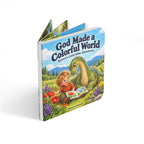 God Made a Colorful World Board Book – Personalized Christian Dinosaur Bible Adventure for Kids