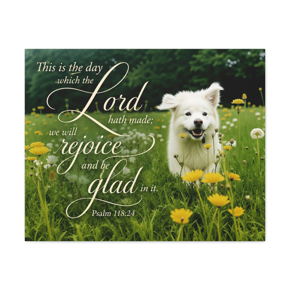 Rejoice Puppy - Canvas