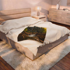 Inspirational Scripture Velveteen Plush Blanket — "Come to Me... I Will Give You Rest" (Matthew 11:28)