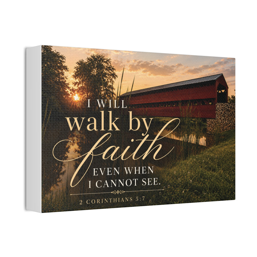 Walk by Faith – Covered by Grace | Canvas Wall Art