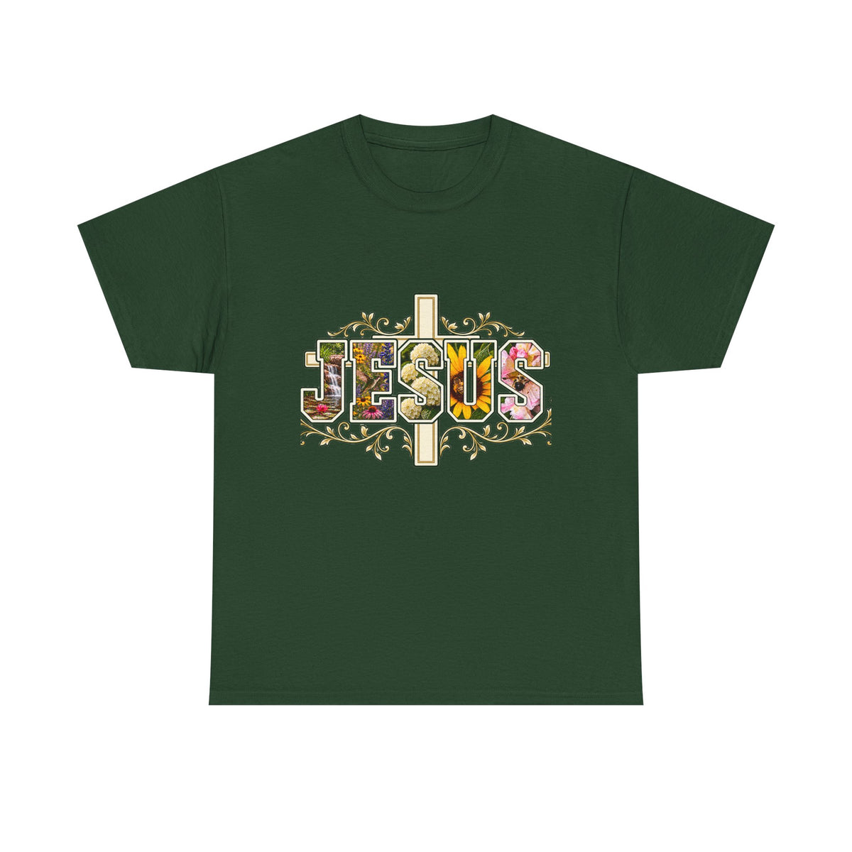 Jesus Floral -Shirt
