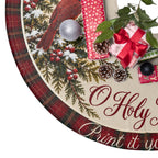 Cardinal Holy Night Christmas Tree Skirt