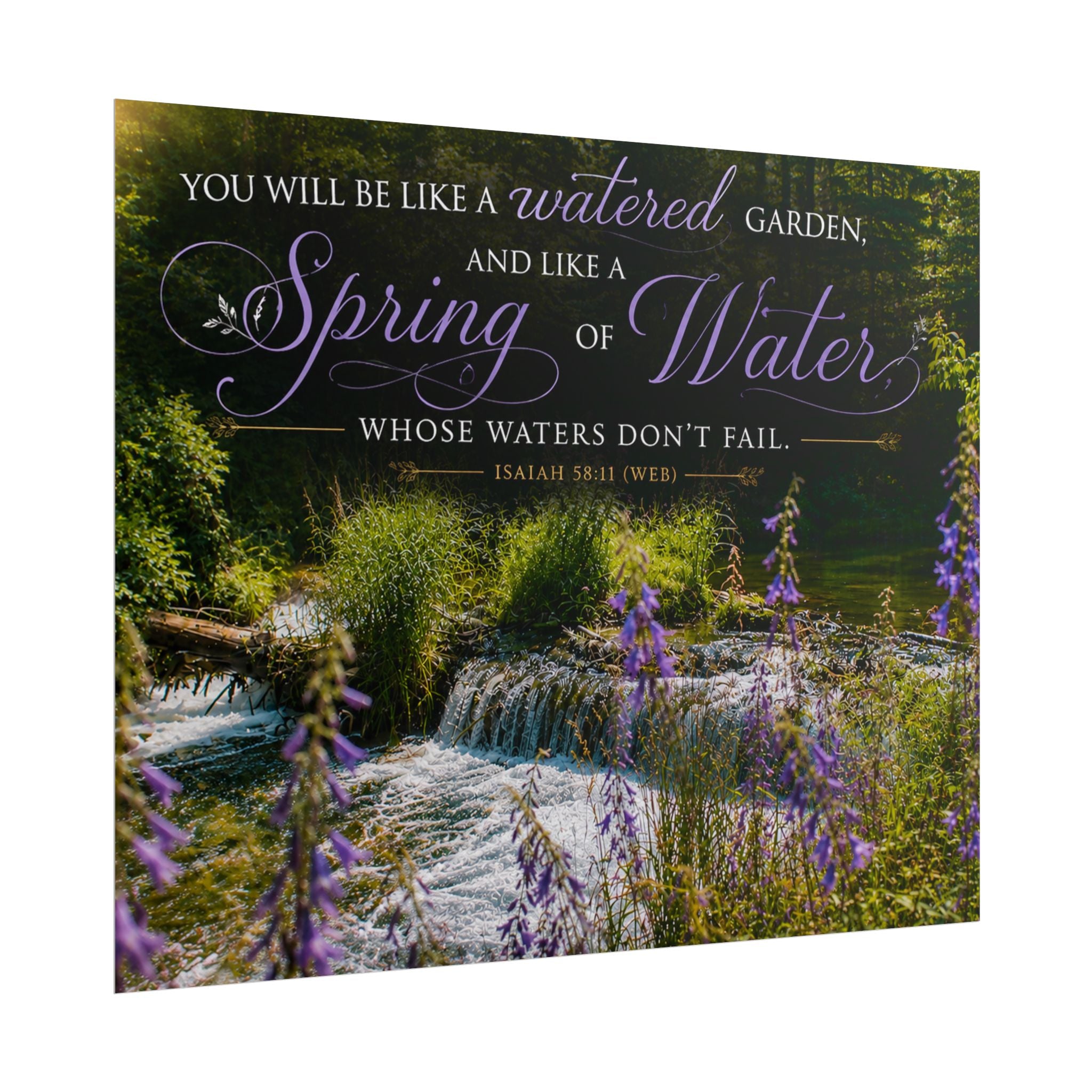 Purple waterfall | Poster