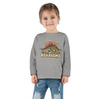 Toddler Tee - "God Made Me Roarsome" Dinosaur Long Sleeve Shirt