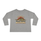 Toddler Tee - "God Made Me Roarsome" Dinosaur Long Sleeve Shirt