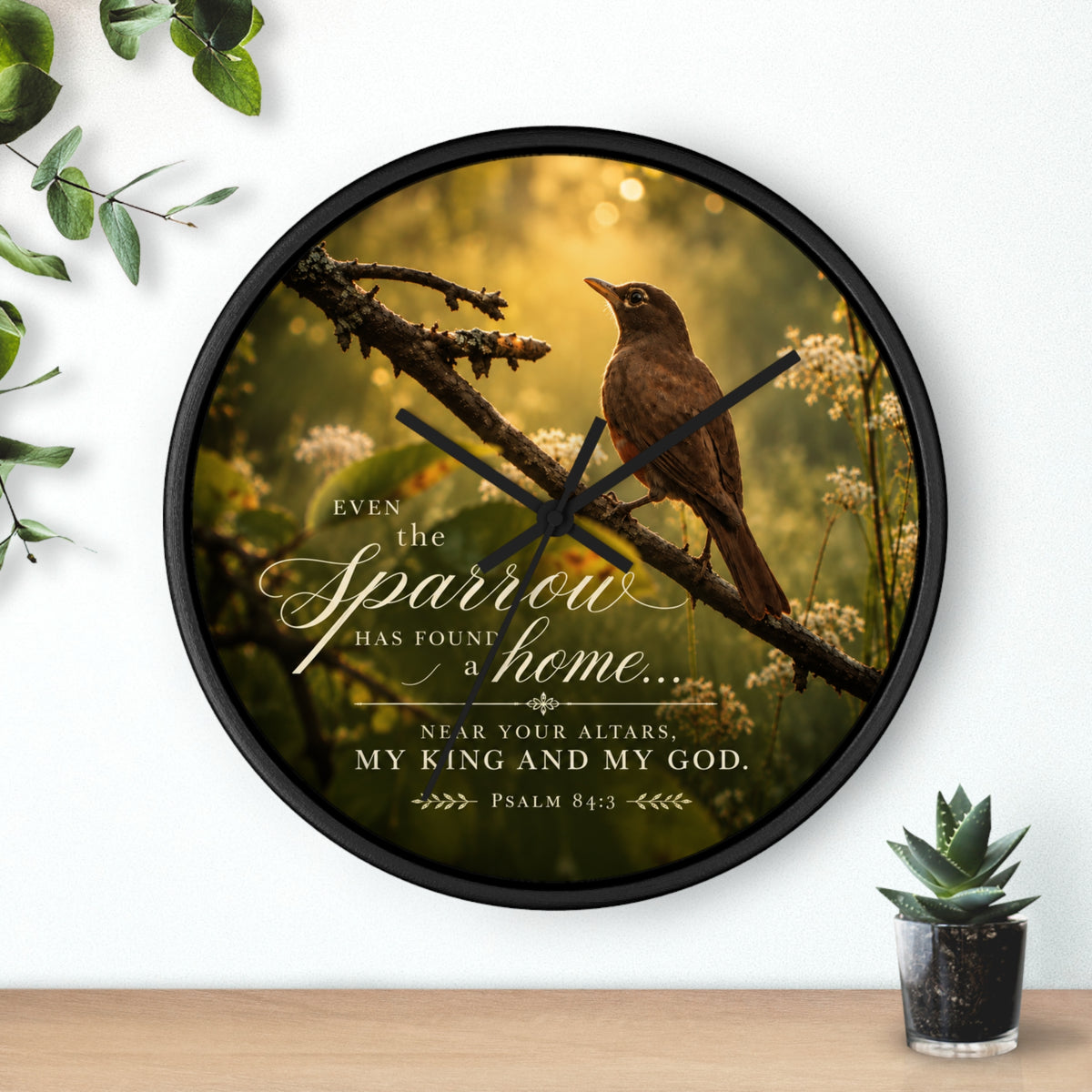 Near Your Altars Bird - Clock