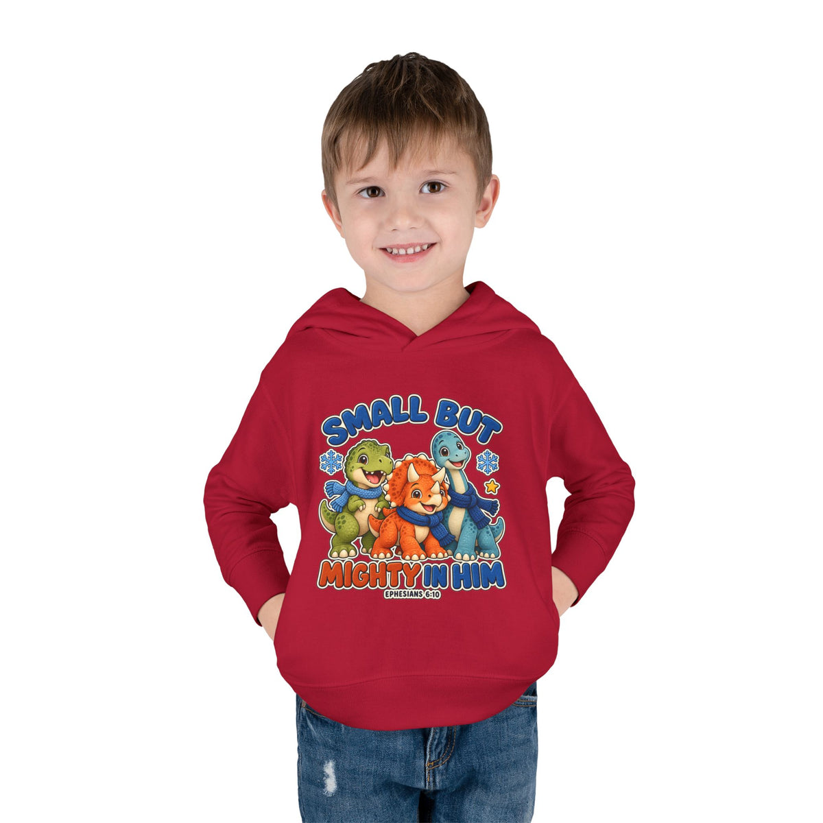 Toddler Hoodie - "Small But Mighty" Dino Pullover
