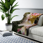 Sherpa Blanket — "Pleasant words are as an honeycomb" Floral Proverbs 16:24 Inspirational Throw