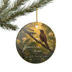Ceramic Ornament - Sparrow Psalm 84:3 Inspirational Christmas Decoration