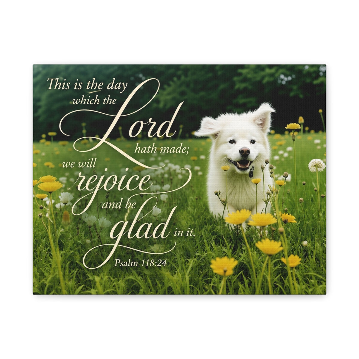 Rejoice Puppy - Canvas