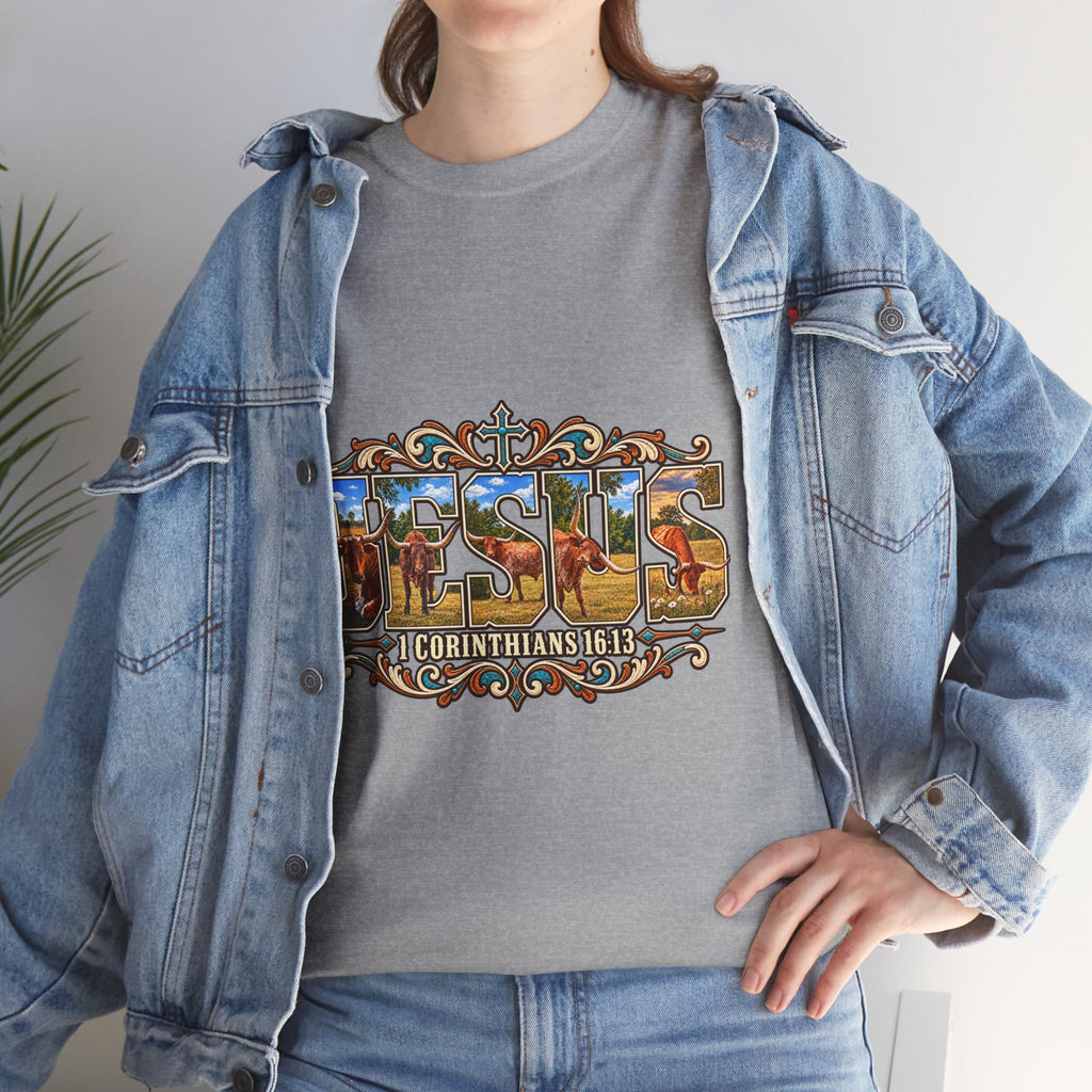 Jesus Longhorn - Shirt