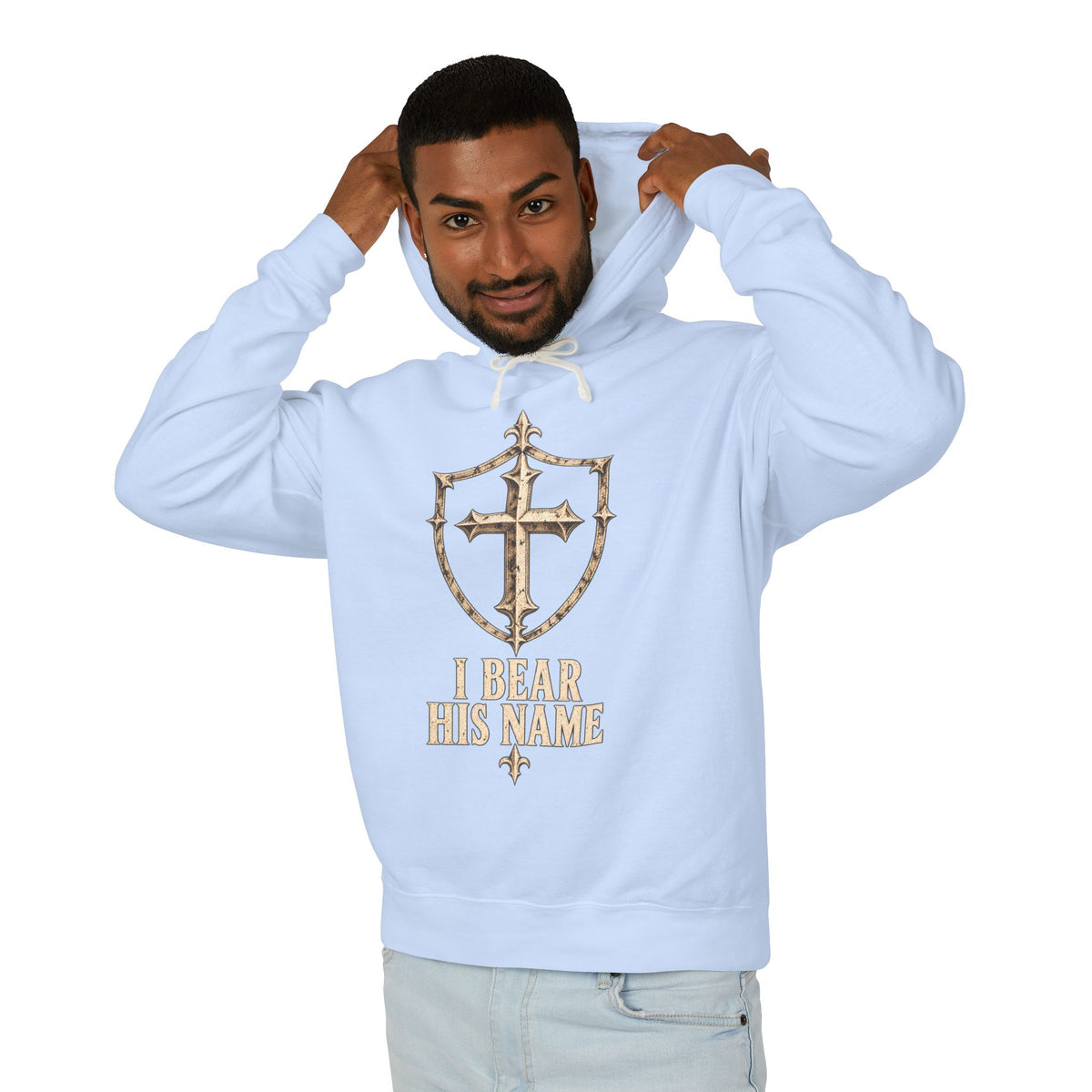 I Bear His Name - Men's Lightweight Hooded Sweatshirt