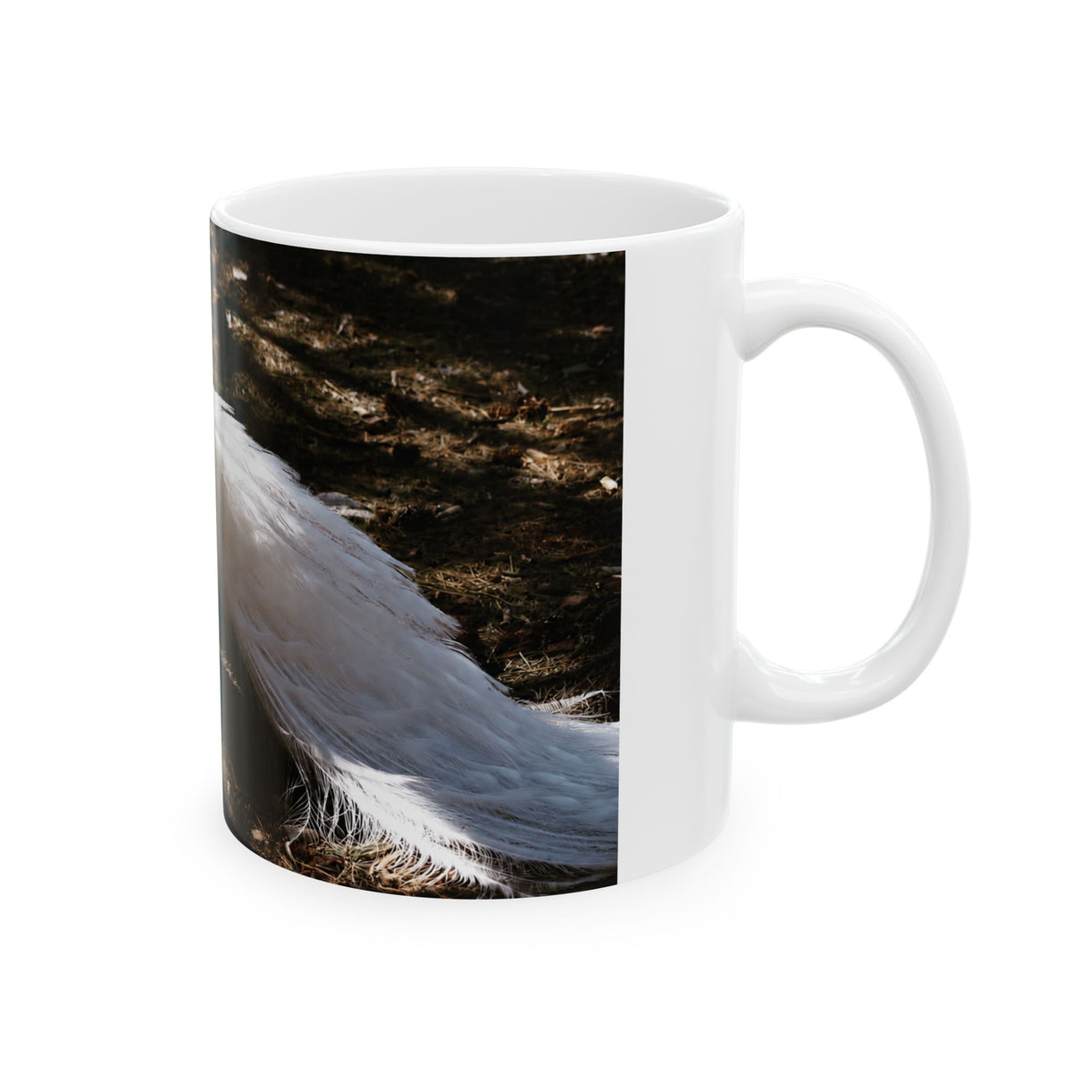 The Beauty of Holiness White Peacock - Mug