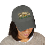 Behold Embroidered Distressed Dad Hat - Mountain Sunrise Baseball Cap