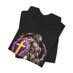Christian Armor T-Shirt — "More Than Conquerors" Biblical Verse Tee