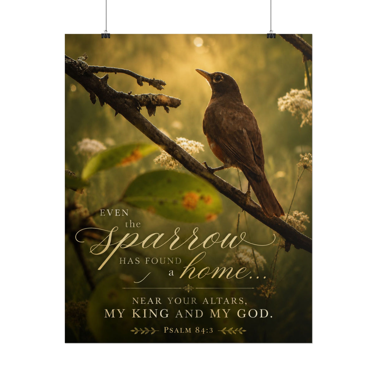 Near Your Altars Bird - Poster